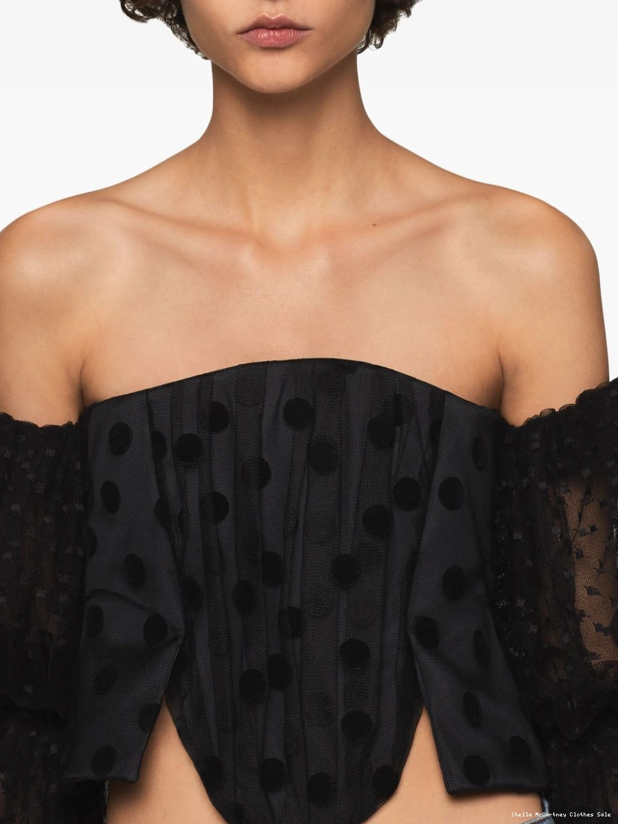 Affordable bustier McCartney top Stella Women off-shoulder polka-dot 0712